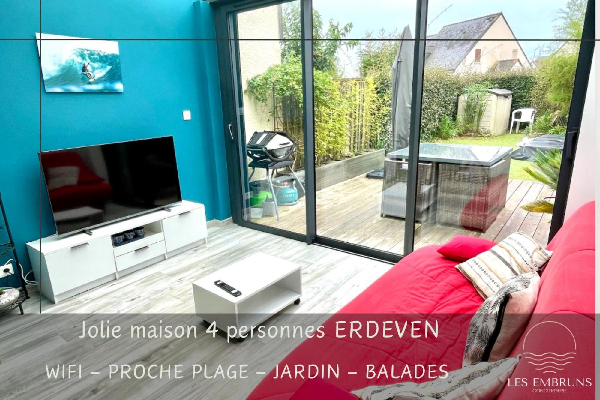 Jolie Petite Maison A 500M De La Plage D'เอร์เดอว็อง ภายนอก รูปภาพ